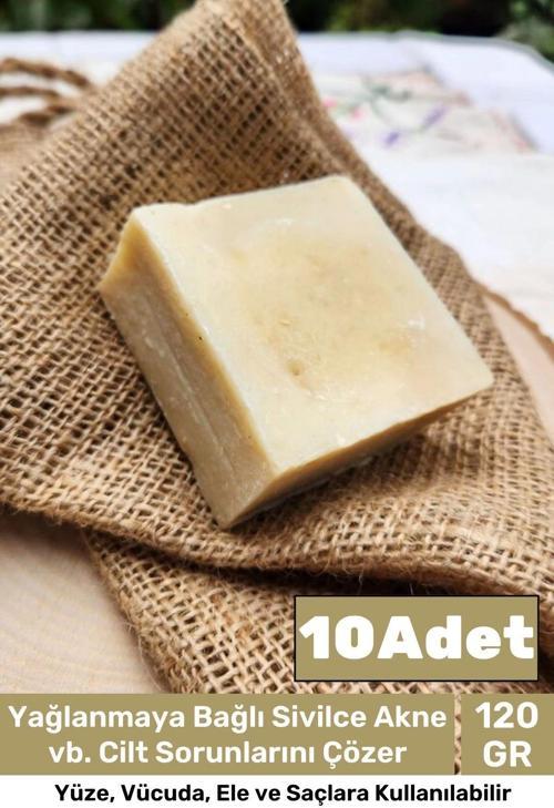 Lüks %100 Doğal Güzel Kokulu El Yüz Saç Vücut Cilt Orijinal Bitkisel Sarımsaklı Sabun 120G - 10 Adet