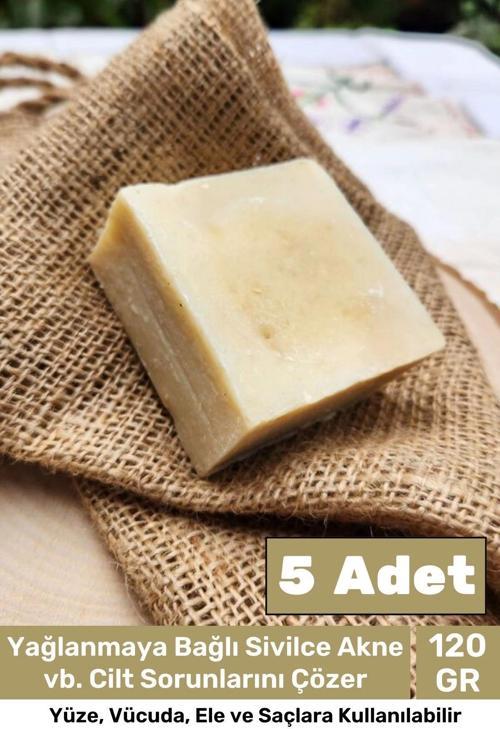 Lüks %100 Doğal Güzel Kokulu El Yüz Saç Vücut Cilt Orijinal Bitkisel Sarımsaklı Sabun 120G - 5 Adet