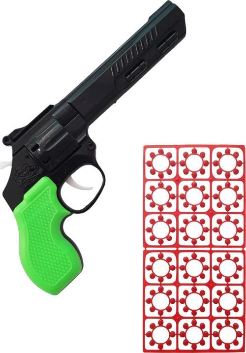 Büyük Boy Mantar Tabancası Çat Pat Tabanca 18 Kapsül Mantar Hediyeli Yeşil