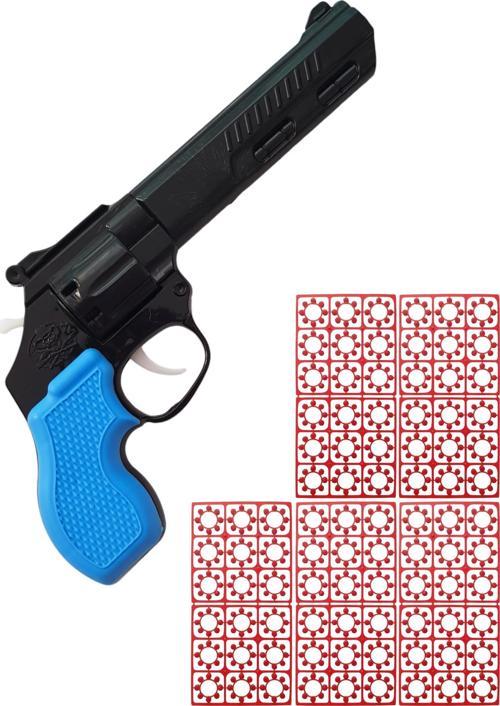 Büyük Kovboy Tabancası 5 Paket 720 Adet Kapsül Mantar Mavi