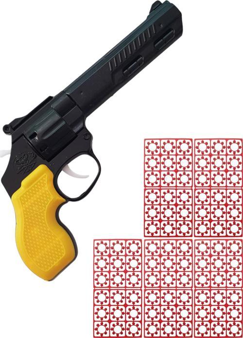 Büyük Kovboy Tabancası 5 Paket 720 Adet Kapsül Mantar Sarı