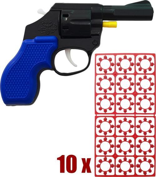 Pat Pat Mantar Tabancası 10 Paket Kapsül 1440 Adet Mantar Mavi