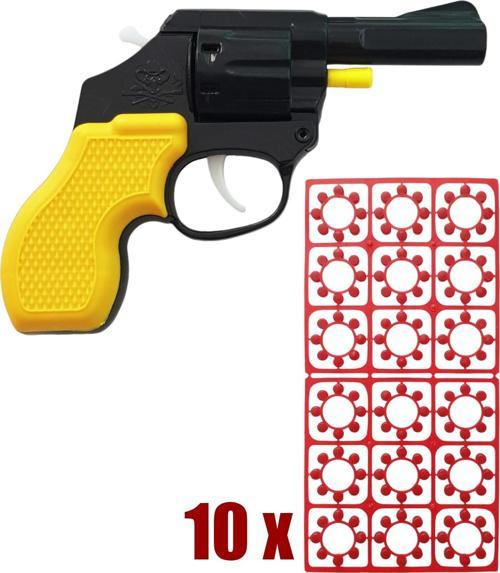 Pat Pat Mantar Tabancası 10 Paket Kapsül 1440 Adet Mantar Sarı