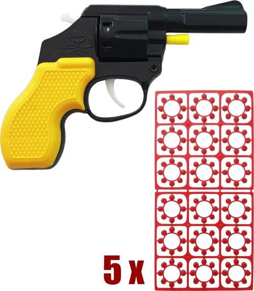Pat Pat Mantar Tabancası 5 Paket Kapsül 720 Adet Mantar Sarı