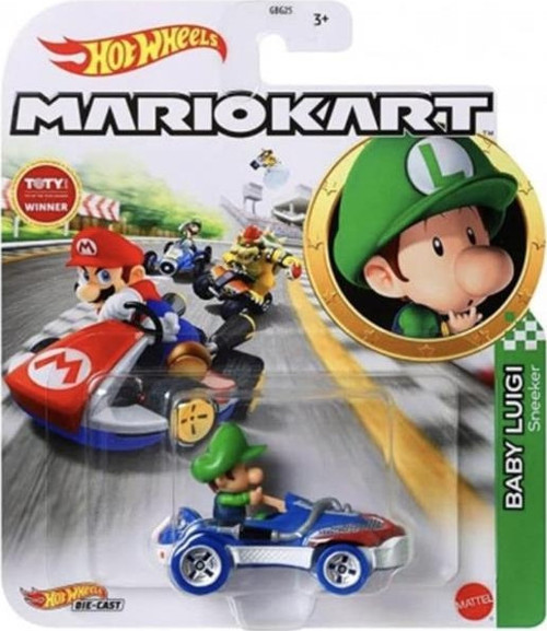 Hot Wheels – Super Mario – Luigi Et Son Kart – GLP37 – Voiture Miniature – Dès 3 Ans