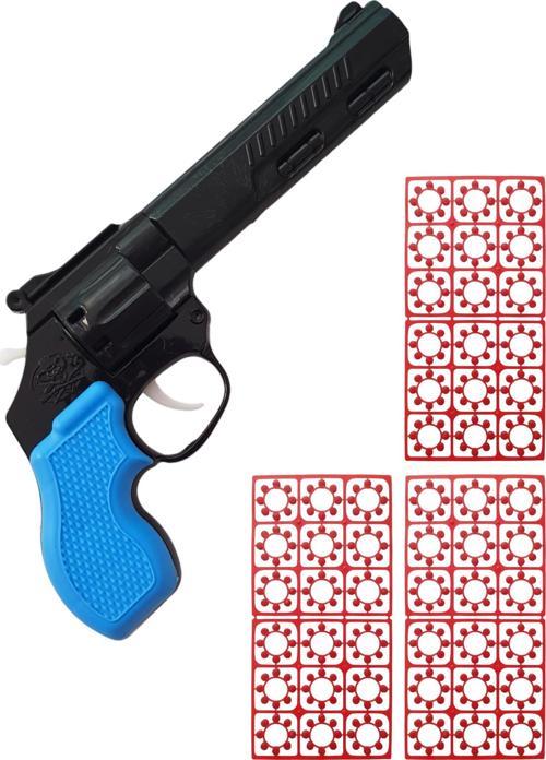 Plastik Pat Pat Mantar Tabancası 3 Paket Kapsül Set Mavi