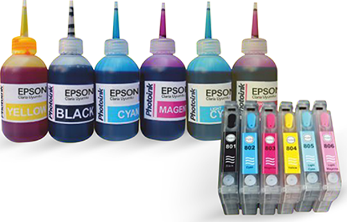 EPSON T0801-T0806 UYUMLU Dolan Kartuş Seti - DOLU Claria MÜREKKEPLİ - P50/ PX650/ PX660/ PX700/ PX72