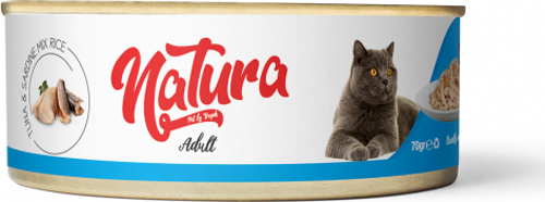 Ton Balığı _ Sardalya Et Suyu Pirinçli Kedi Konservesi 70 Gr