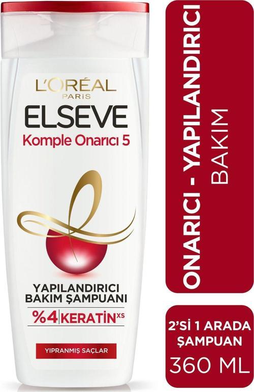 Komple Onarıcı 5 Yapılandırıcı Bakım Şampuanı 2'si 1 Arada 360 ml