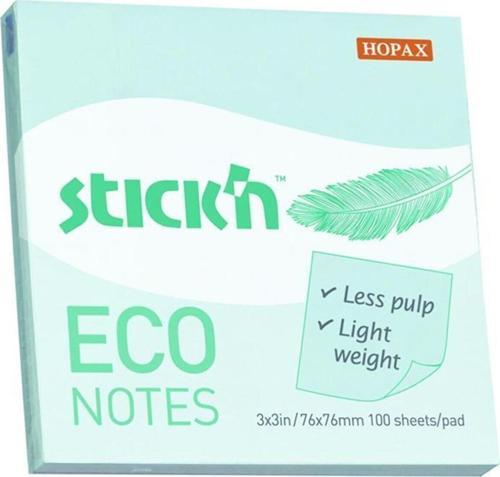 Stickn Eco Notes 100 Yaprak Pastel Mavi Yapışkanlı Not Kağıdı 76 x 76 mm