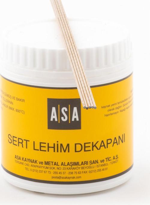 GÜMÜŞ KAYNAK DEKAPANI ASA-FLO (500 GR) +GÜMÜŞ KAYNAK TELİ %10 2 MM (5 ADET) 