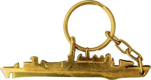 Anahtarlık Pirinç Döküm 75mm Savaş Gemisi