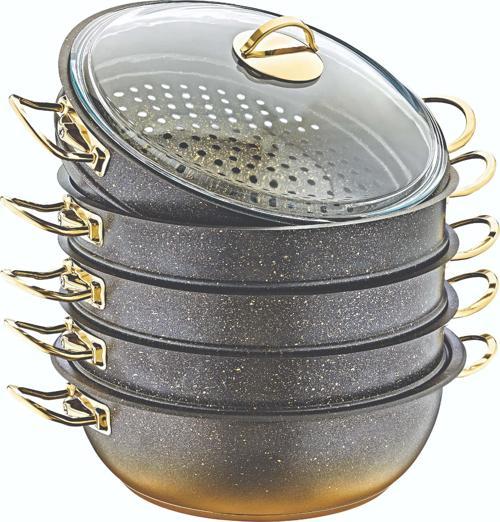 Granit Mantı Tenceresi 28 CM İndüksiyon Tabanlı