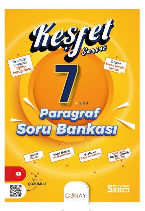 Keşfet Serisi 7. Sınıf Paragraf Soru Bankası (2022-2023)
