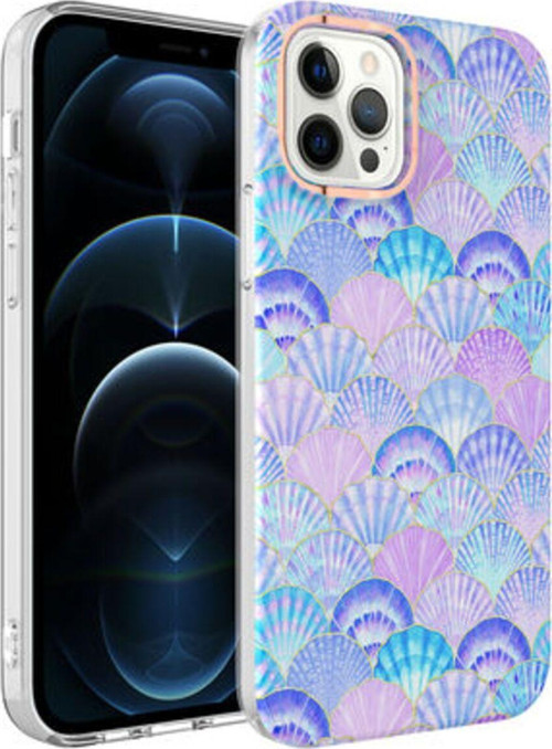 İphone 12 Pro Max Transparan Desenli Şık Bella Premium Silikon Kılıf