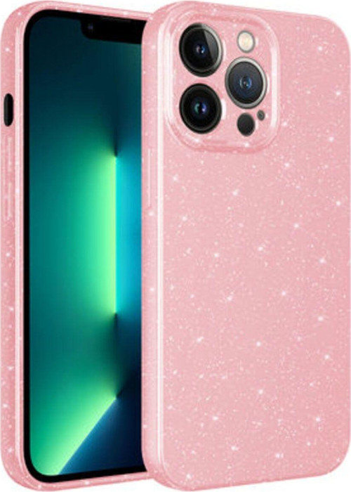 İphone 12 Pro Kılıf Kamera Korumalı Simli Lüks Koton Kapak