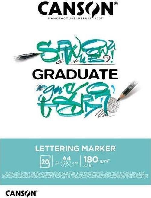 Graduate Letterıng Marker Defter A4 180G 20Sh  Yeni 31250P026