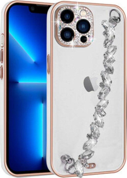 İphone 13 Pro Max Taş Süslemeli Ve Kamera Korumalı Şık Blazer Premium Kılıf