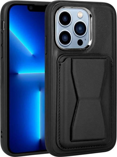 İphone 13 Pro Max Kılıf Kartlıklı Standlı Pu Deri Memo Kapak