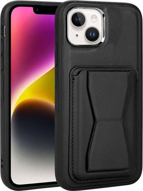 İphone 14 Plus Kılıf Kartlıklı Standlı Pu Deri Memo Kapak