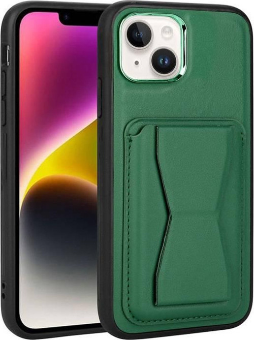 İphone 14 Plus Kılıf Kartlıklı Standlı Pu Deri Memo Kapak