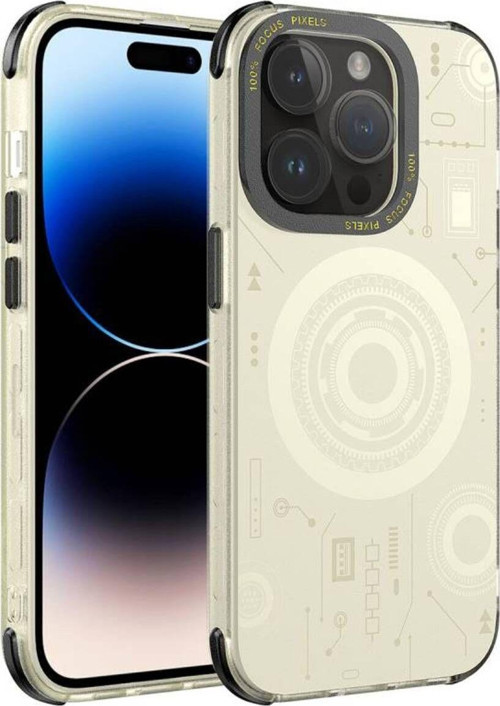 İphone 14 Pro Kılıf Magsafe Şarj Özellikli Desenli Hot Kapak