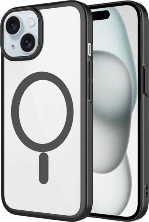 İphone 15 Plus Kılıf Wireless Şarj Özellikli Sert Pc Mat Riksos Magsafe Kapak