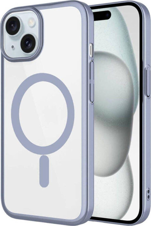 İphone 15 Plus Kılıf Wireless Şarj Özellikli Sert Pc Mat Riksos Magsafe Kapak