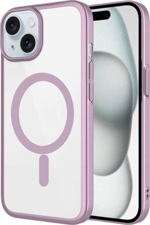 İphone 15 Plus Kılıf Wireless Şarj Özellikli Sert Pc Mat Riksos Magsafe Kapak
