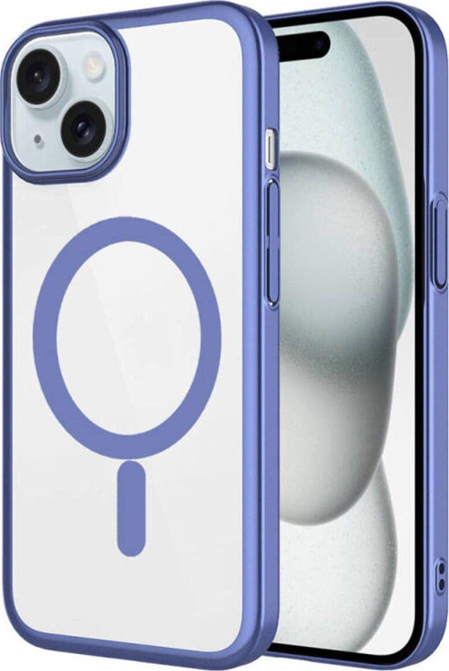 İphone 15 Plus Kılıf Wireless Şarj Özellikli Sert Pc Mat Riksos Magsafe Kapak