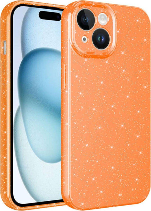 İphone 15 Kılıf Kamera Korumalı Simli Lüks Koton Kapak