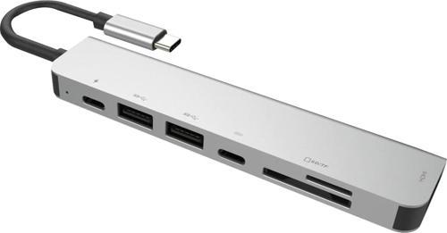 7in1 USB Type-C Hub Port Adaptör 4K HDMI+UsbA+Sd/Tf Kart 100W PD Girişli