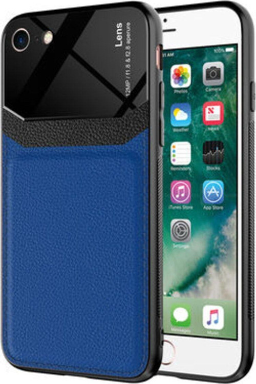 İphone 8 Şık Deri Görünümlü Sert Pc Emiks Premium Kılıf