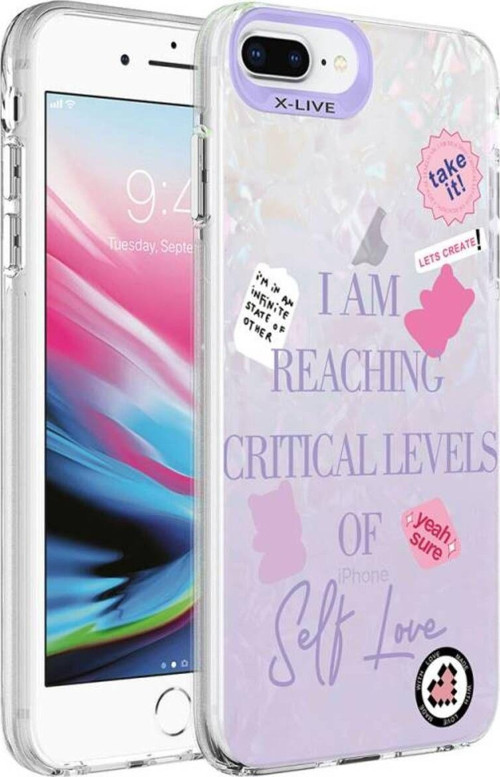 İphone 8 Plus Kılıf Mermer Desenli Marbello Kapak