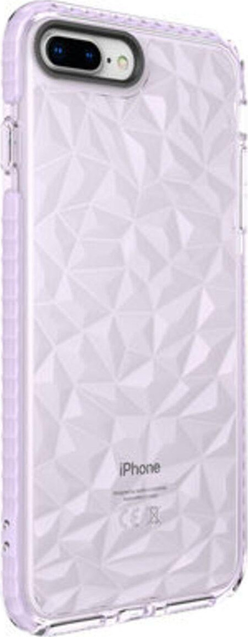 İphone 8 Plus Piramit Desenli Transparan Şık Buzz Silikon Kılıf