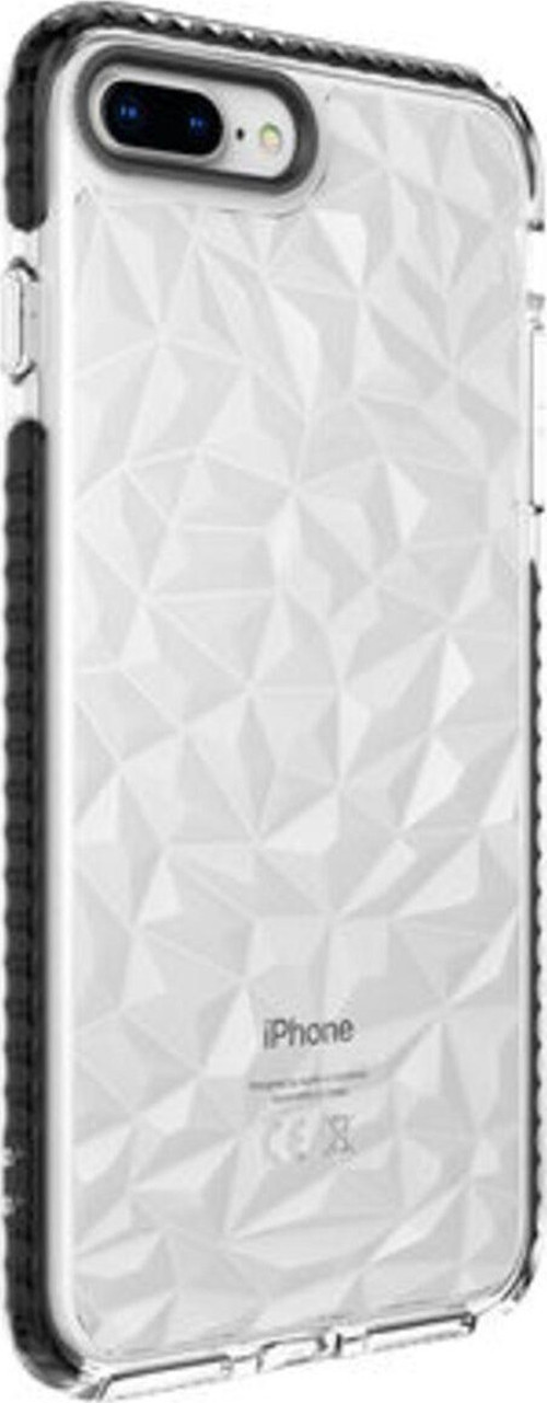 İphone 8 Plus Piramit Desenli Transparan Şık Buzz Silikon Kılıf