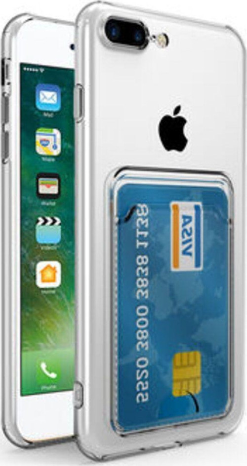İphone 8 Kılıf Kartlıklı Şeffaf Setra Clear Esnek Silikon Kapak
