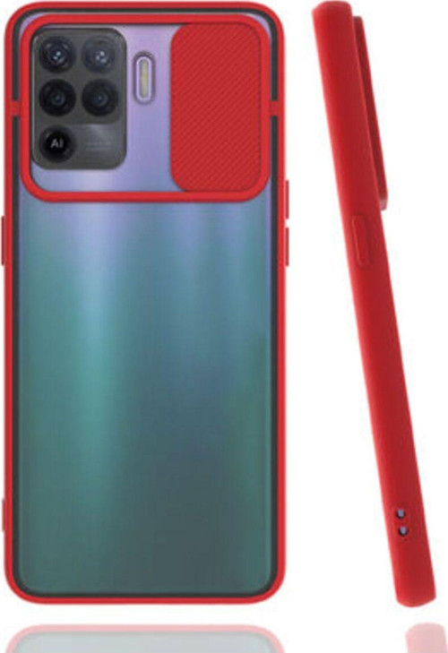 Oppo Reno 5 Lite Kamera Koruma Sürgülü Şık Pena Silikon Kılıf