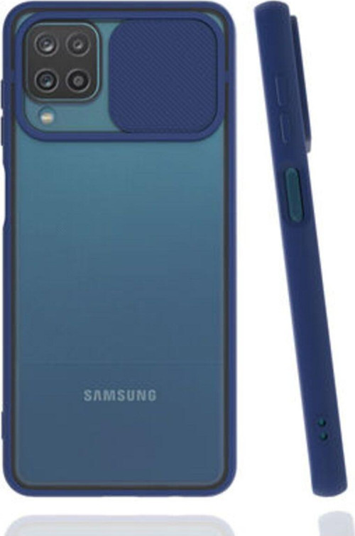 Samsung Galaxy A12 Kamera Koruma Sürgülü Şık Pena Silikon Kılıf