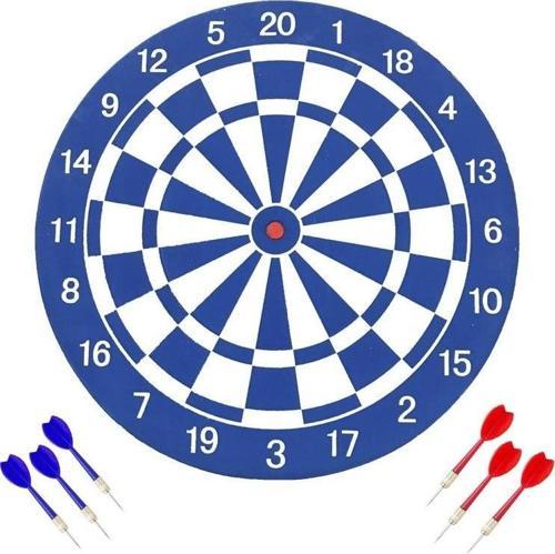14'' (36cm) Çift Taraflı Dart Seti + 6 Ok