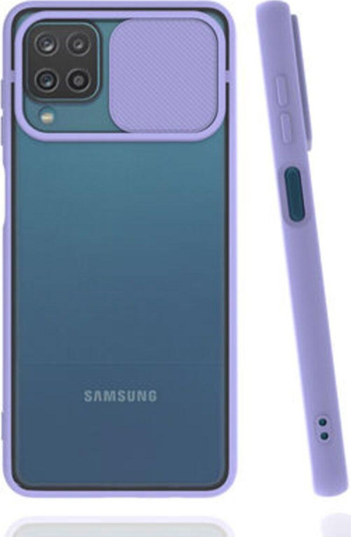 Samsung Galaxy A12 Kamera Koruma Sürgülü Şık Pena Silikon Kılıf