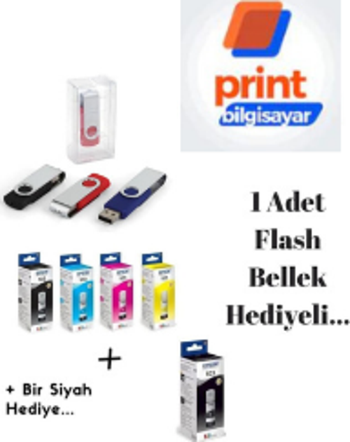 103 / L3160 Orjinal Mürekkep Takımı +1 Siyah Hediyeli Flash Usb Bellek Hediyeli