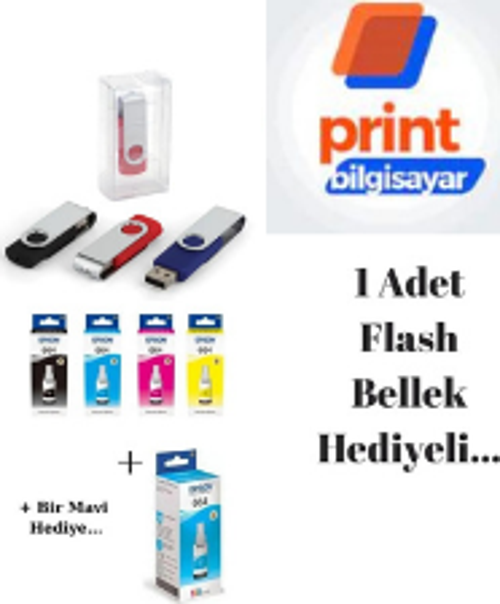 T664 / L385 Orjinal Mürekkep Takımı +1 Mavi Hediyeli Flash Usb Bellek Hediyeli