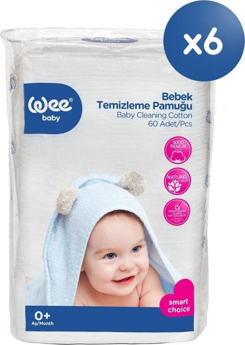 Bebek Temizleme Pamuğu Seti (60X6 360 Adet)