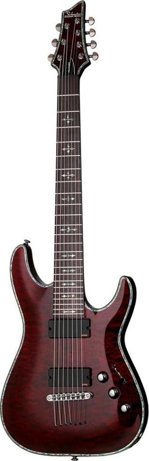 Hellraiser C-7 7 Telli Elektro Gitar (Black Cherry)