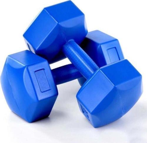 2 X 8 Kg Dumbell Seti  2X8 Kg Dambıl Seti Plastik Tek Ebat Mavi