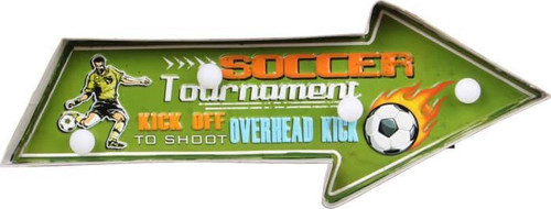 Işıklı Soccer Yön Tabelası Vintage Led Ampülü Hediyelik