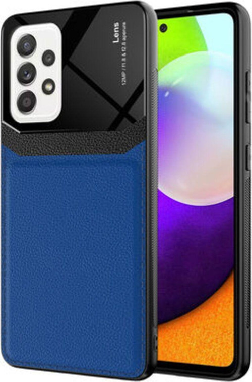 Samsung Galaxy A72 Şık Deri Görünümlü Sert Pc Emiks Premium Kılıf
