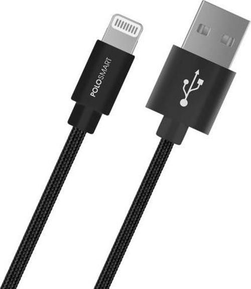 PSM07 Apple Uyumlu Lightning Hızlı Şarj Kablosu Siyah 1 Metre