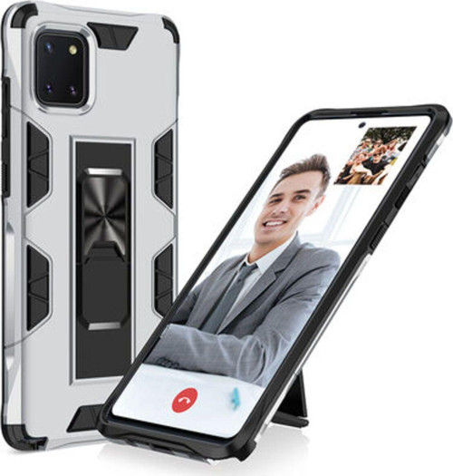 Samsung Galaxy A81 Stantlı Ve Tam Koruma Sağlayan Şık Volve Premium Sert Silikon Kılıf